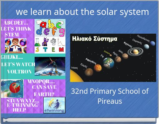 Book Cover for: we learn about the solar system