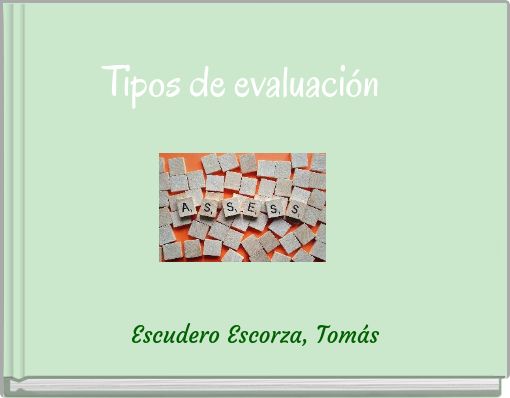 Front cover of 'Tipos de evaluación' 