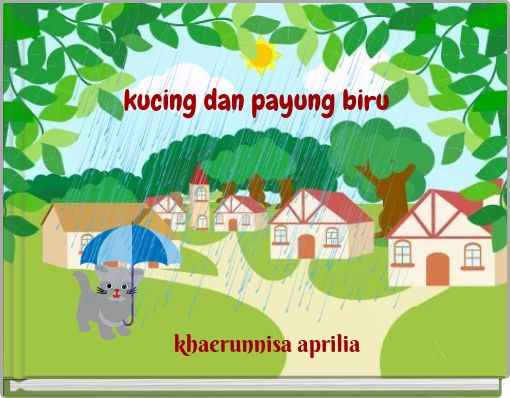 Front cover of 'kucing dan payung biru' 