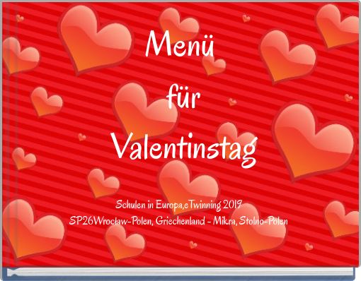 Menü fürValentinstag