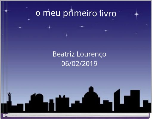 o meu primeiro livro