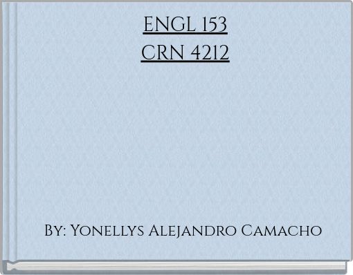 ENGL 153 CRN 4212