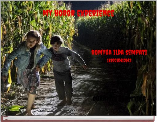 Front cover of 'my horor experience' 