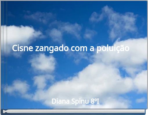 Cisne zangado com a poluição