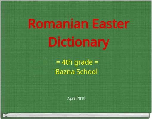 Romanian Easter Dictionary