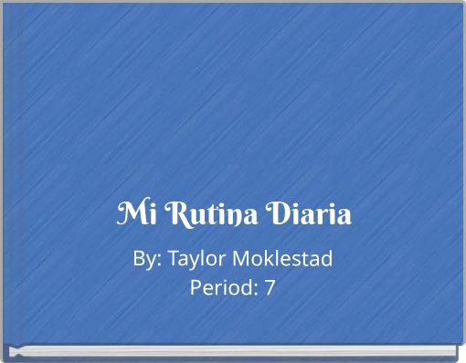 Front cover of 'Mi Rutina Diaria' 