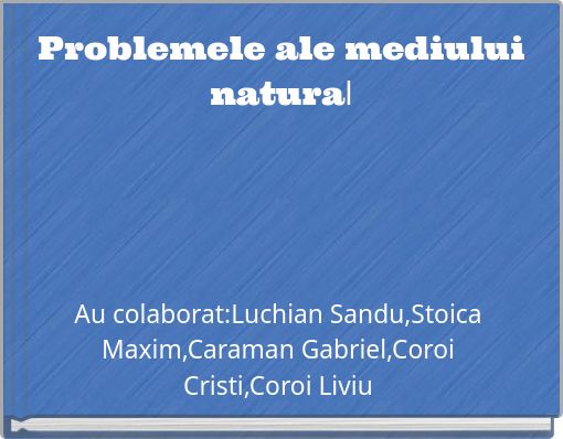 Problemele ale mediului natural