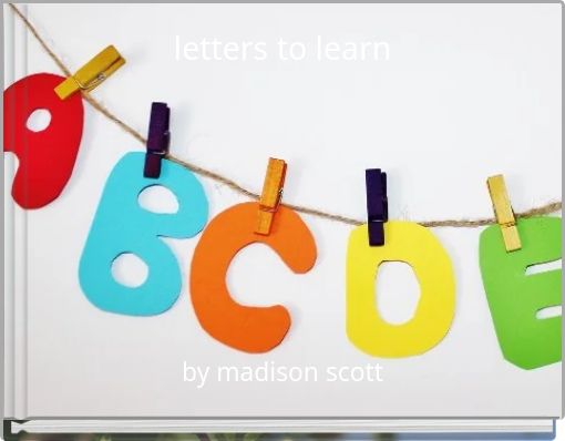 Front cover of 'letters to learn' 