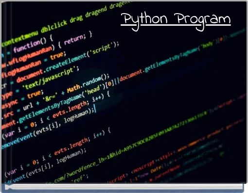Front cover of 'Python Program' 