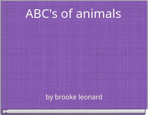 Book Cover for: ABC's of animals