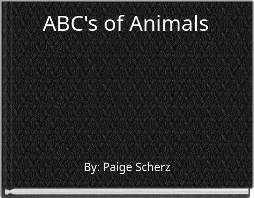 Front cover of 'ABC's of Animals' 