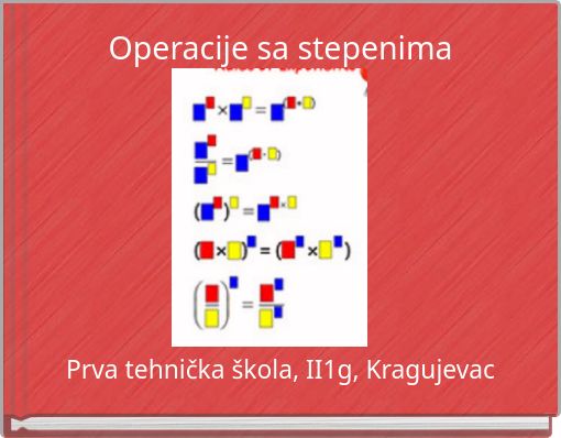 Front cover of 'Operacije sa stepenima' 