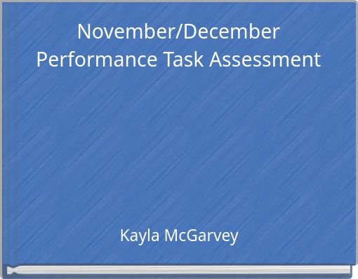 November/December Performance Task Assessment