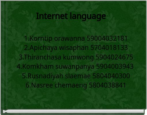 Internet language