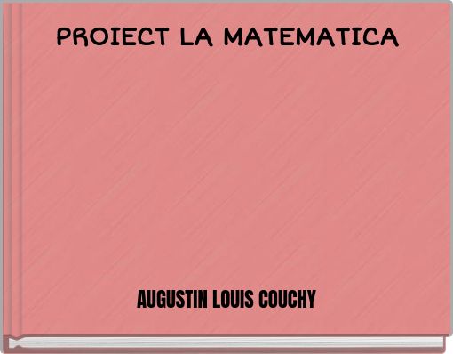 Front cover of 'PROIECT LA MATEMATICA' 