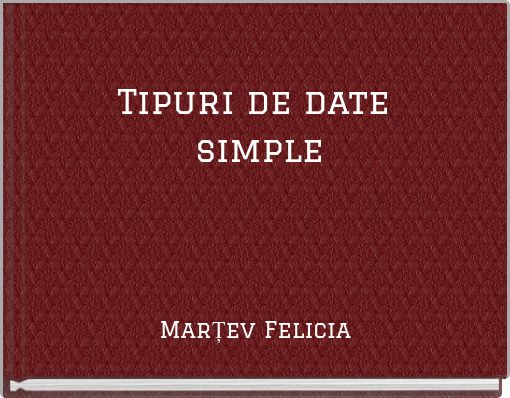 Tipuri de date simple