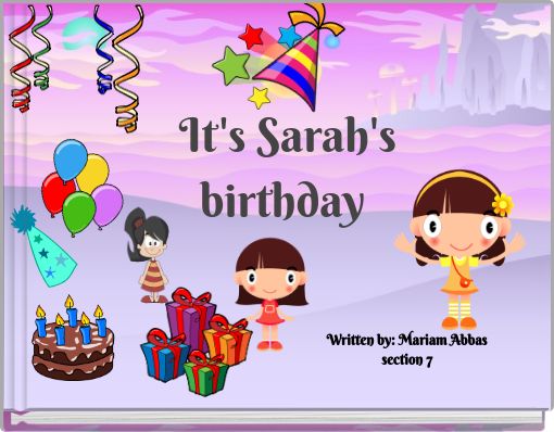 Front cover of 'It's Sarah's birthday' 