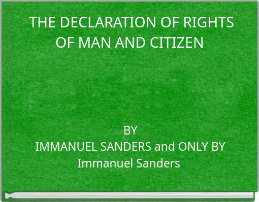 THE DECLARATION OF RIGHTS OF MAN AND CITIZEN