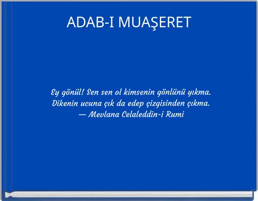 ADAB-I MUAŞERET