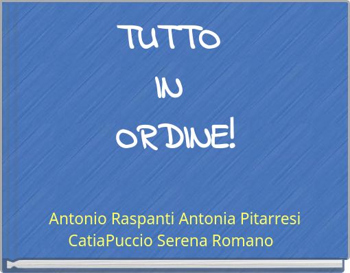 Book Cover for: TUTTO IN ORDINE!