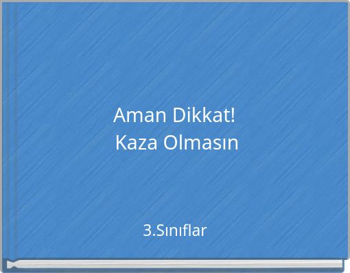 Front cover of 'Aman Dikkat! Kaza Olmasın' 