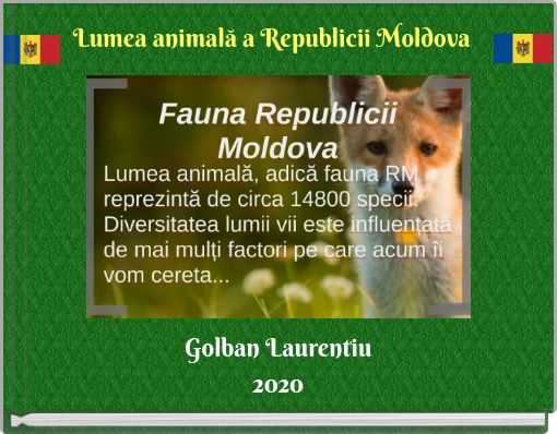 Front cover of 'Lumea animală a Republicii Moldova' 