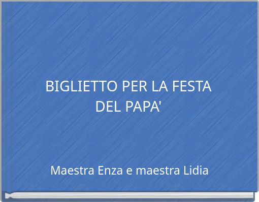 Front cover of 'BIGLIETTO PER LA FESTA DEL PAPA'' 