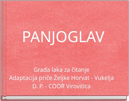 Front cover of 'PANJOGLAV' 