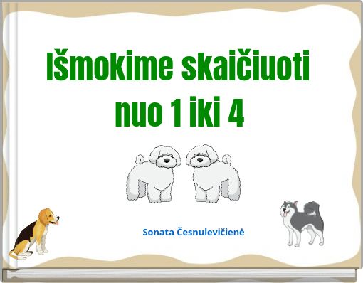 Išmokime skaičiuoti nuo 1 iki 4