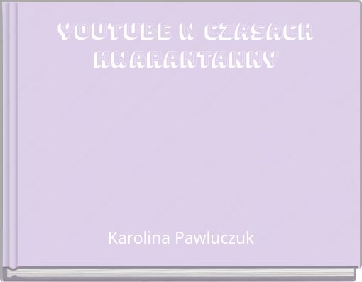 Front cover of 'YouTube w czasach kwarantanny' 