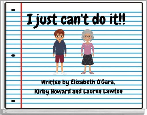 Book Cover for: I just can't do it!!