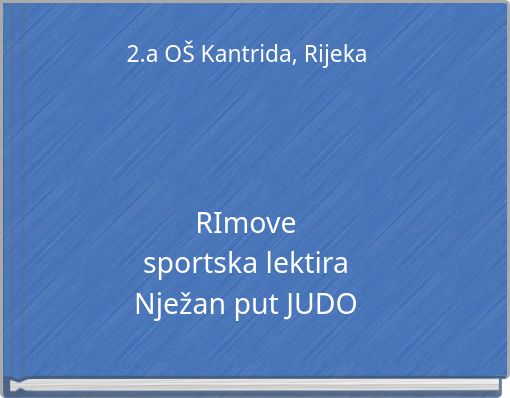 Book Cover for: RImove sportska lektira Nježan put JUDO