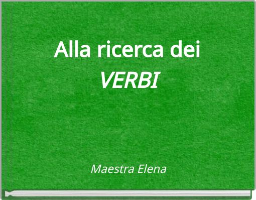 Alla ricerca dei VERBI
