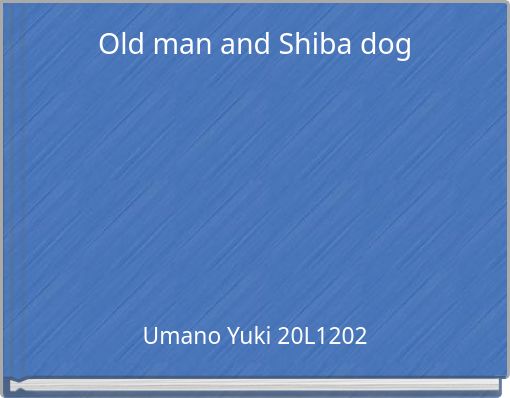 Old man and Shiba dog