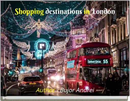 Front cover of 'Shopping destinations in London' 