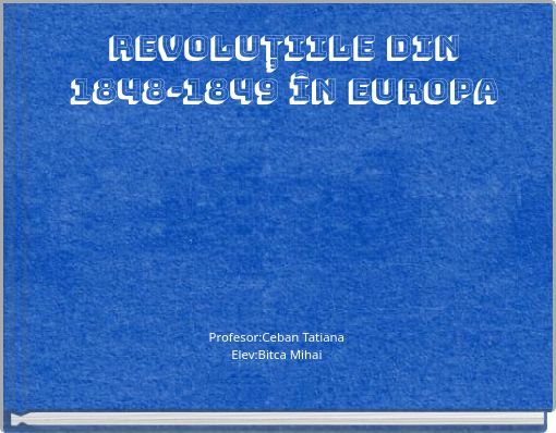 Book Cover for: Revoluţiile din 1848-1849 în Europa