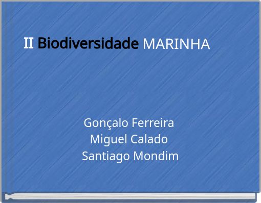 II Biodiversidade MARINHA