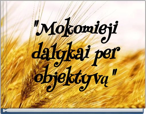 "Mokomieji dalykai per objektyvą"