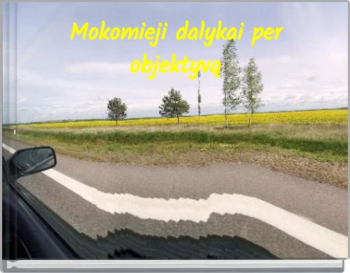 Front cover of 'Mokomieji dalykai per objektyvą' 