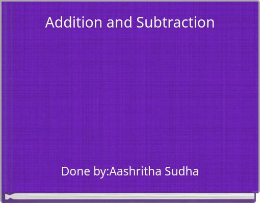 Front cover of 'Addition and Subtraction' 