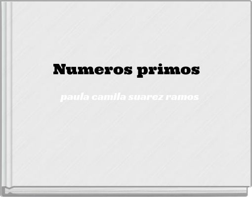 Front cover of 'Numeros primos' 