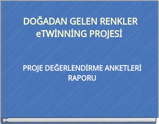 DOĞADAN GELEN RENKLEReTWİNNİNG PROJESİ