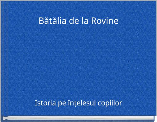 Front cover of 'Bătălia de la Rovine' 