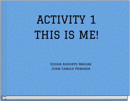 Front cover of 'ACTIVITY 1 THIS IS ME!' 