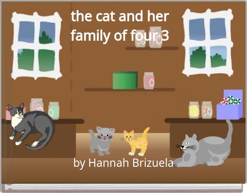 the cat and her family of four 3