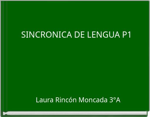 SINCRONICA DE LENGUA P1