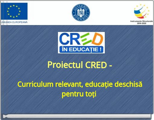 Book Cover for: Proiectul CRED -