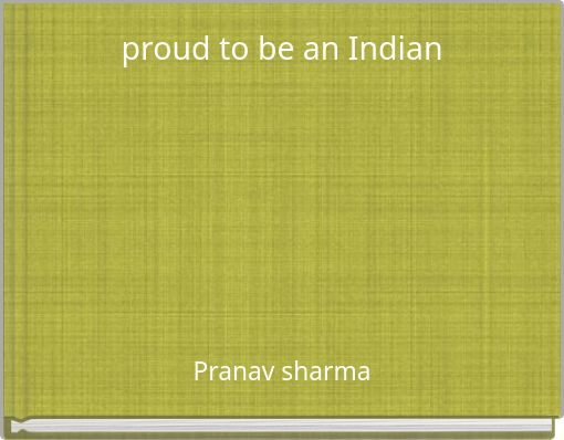 Front cover of 'proud to be an Indian' 