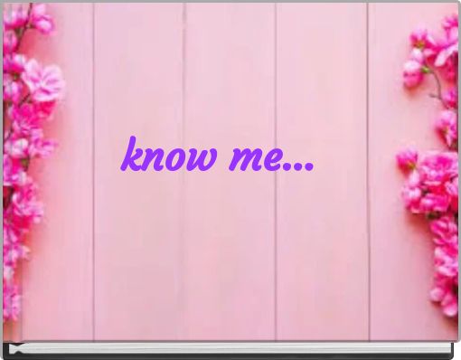 Front cover of 'know me...' 