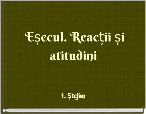 Book Cover for: Eșecul. Reacții și atitudini